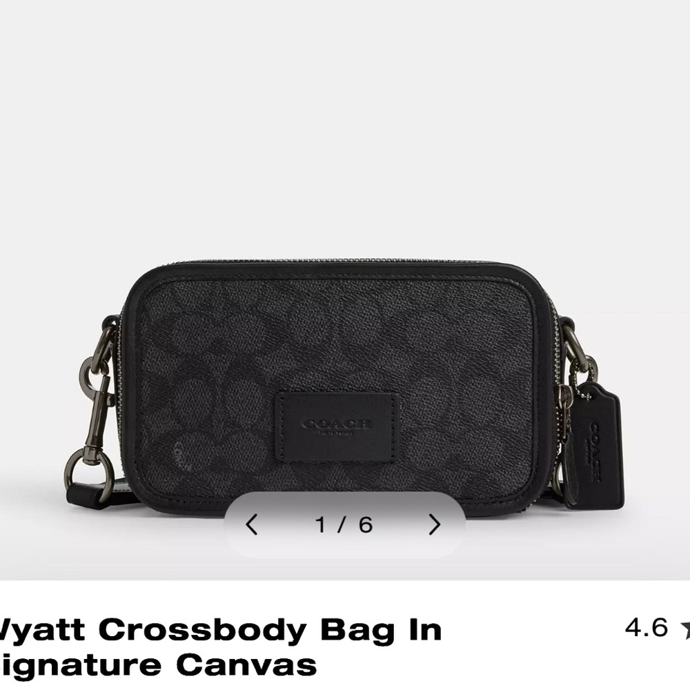 Coach Black Belt Bag with Adjustable Strap and Zip Closure